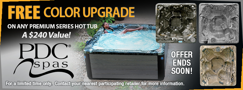 Free color hot tub upgrade