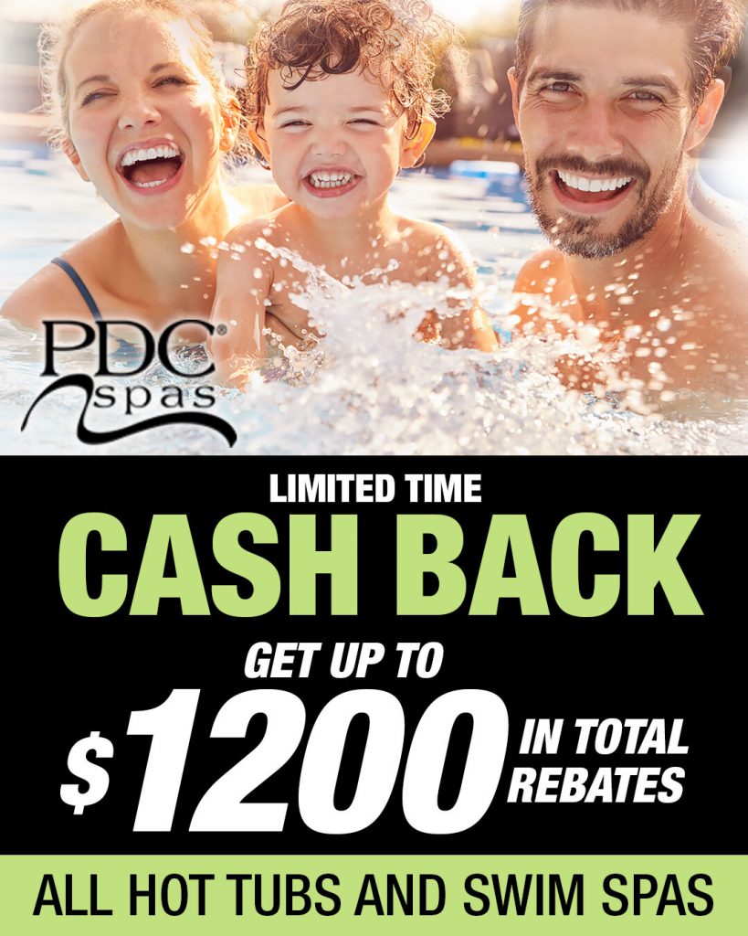 PDC Spas $1200 Cash Back